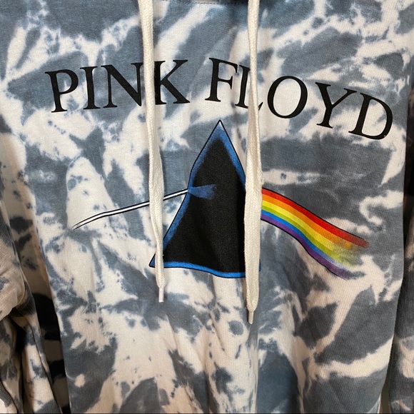 Pink Floyd NWT Tie Dyed Cropped Hoodie M/L - Picture 2 of 7